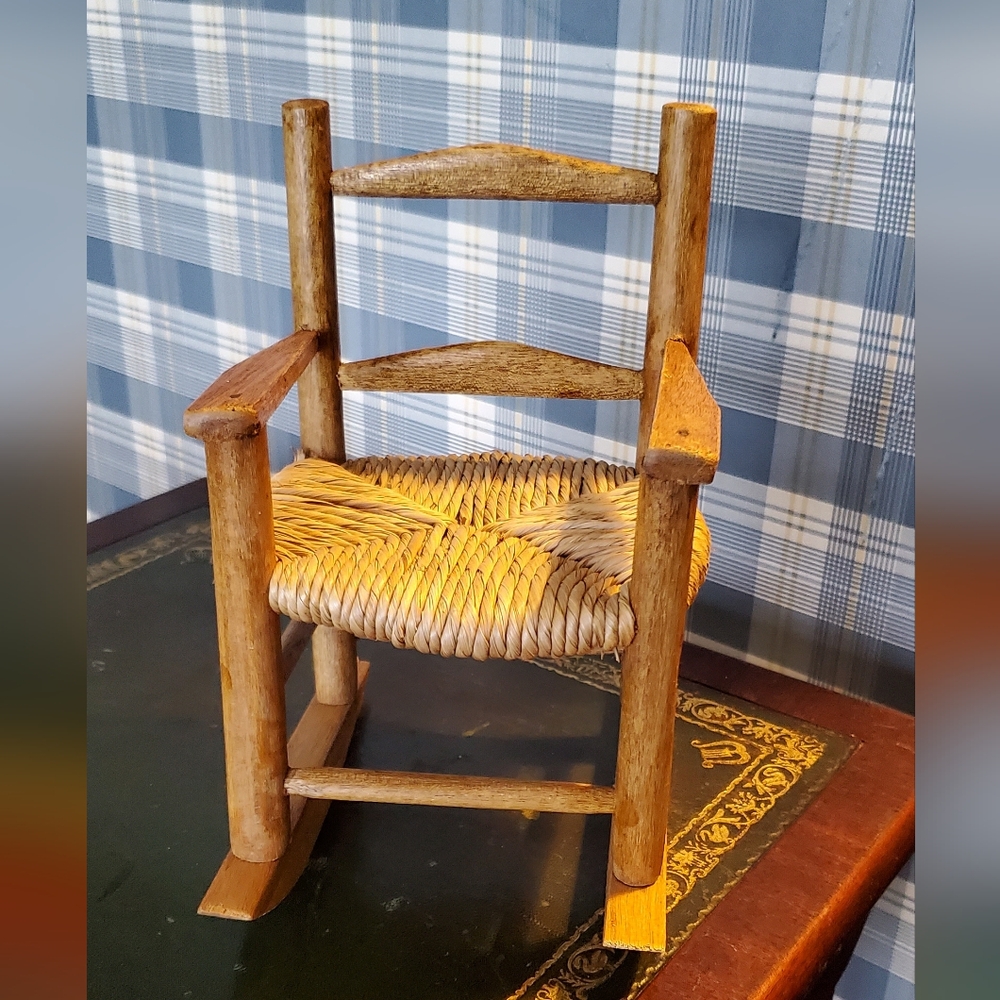 Vintage Display Wood Rocking Chair